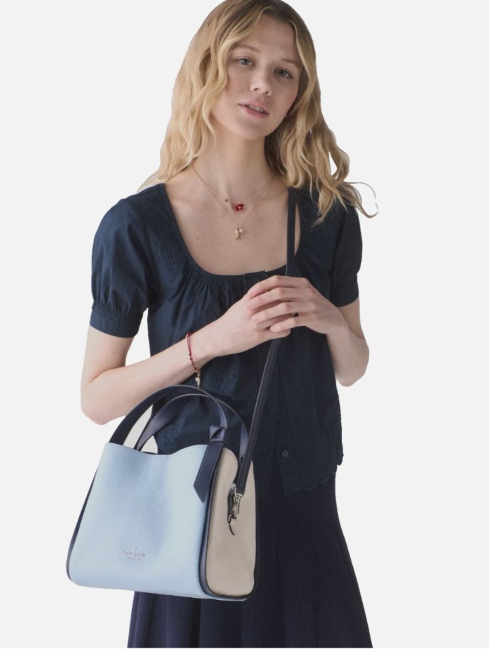 New Kate Spade Knott Carryall Bag Pebble Leather North Star Multi